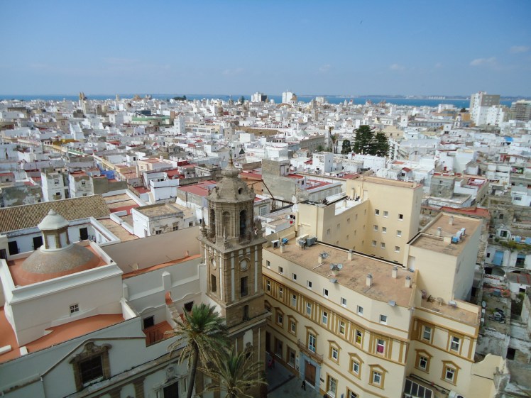 Cadiz, na Espanha, vista do topo da catedral da cidade