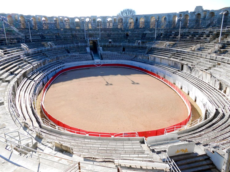 O anfiteatro ou coliseu romano, local de combate dos gladiadores